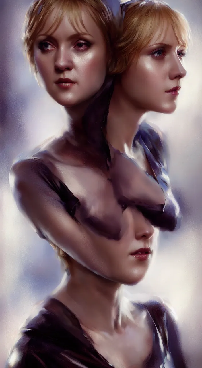 Image similar to photo of sally webster, film still, dslr, by greg rutkowski, enoch bolles, ross tran, artgerm, wlop glossy skin, intricate detail, art deco, pearlescent, very coherent, cute