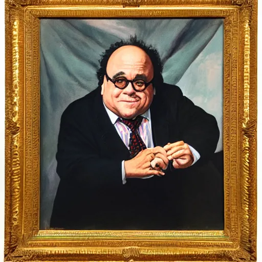 Image similar to danny devito, presidential portrait, 1 8 9 2