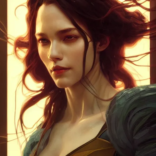 Image similar to ultra realistic illustration, xmen rogue, intricate, elegant, highly detailed, digital painting, artstation, concept art, smooth, sharp focus, illustration, art by artgerm and greg rutkowski and alphonse mucha