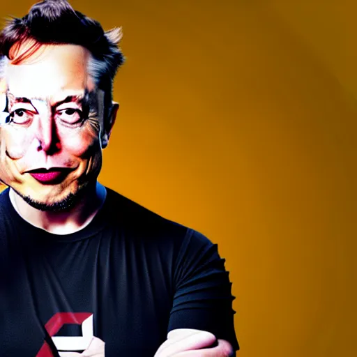 Prompt: portrait image of elon musk with tusks 8 k