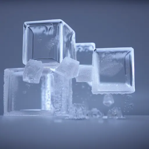 Image similar to the word hot made of ice cubes, 3 d maya render, octane render, cgsociety