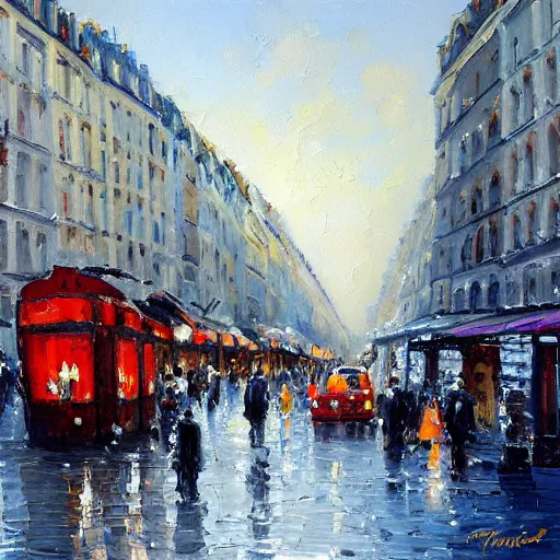 Image similar to painting Paris by style Antoine Blanchard