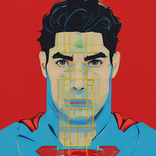 Prompt: Superman profile picture by Sachin Teng, asymmetrical, Organic Painting , Matte Painting, geometric shapes, hard edges, graffiti, street art:2 by Sachin Teng:4