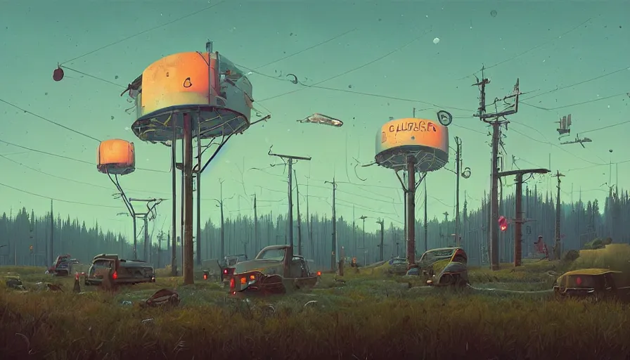 Image similar to Ben Howard by Simon Stålenhag resimlerinde