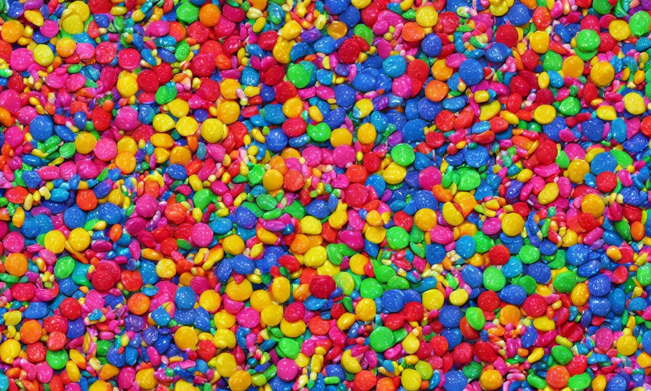 Image similar to extreme candy maximalism