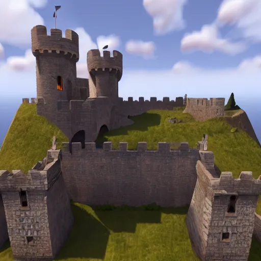 Prompt: castle unreal engine