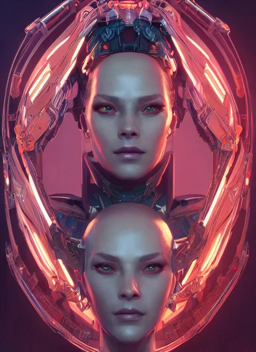 Prompt: symmetry!! portrait of cyberpunk alien empress in the style of horizon zero dawn, machine face, intricate, elegant, highly detailed, digital painting, artstation, concept art, smooth, sharp focus, illustration, art by artgerm and greg rutkowski and alphonse mucha, 8 k