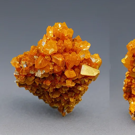 Image similar to wulfenite crystal cluster cubic