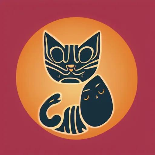 Prompt: tattoo sketch of a one eyed cat, hugging the sun, draft, maori ornament, polinesian style, minimalism, vector
