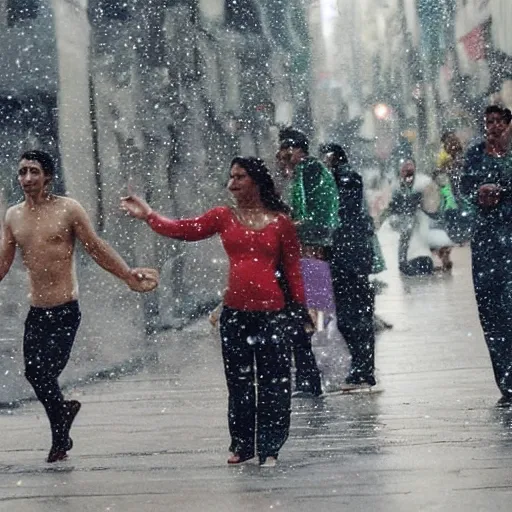 Prompt: city of rio de janeiro snowing, photography award photo