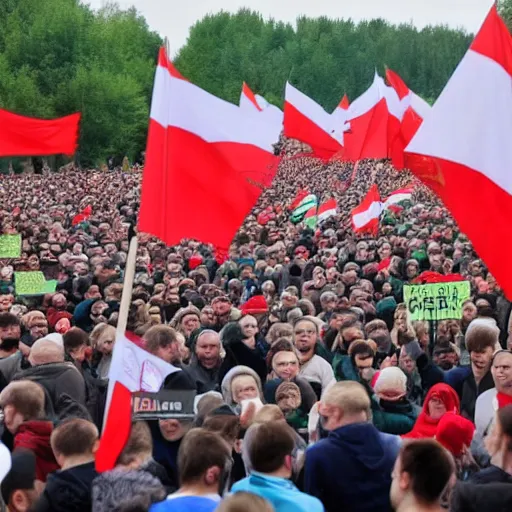 Image similar to A typical Belarusian protest