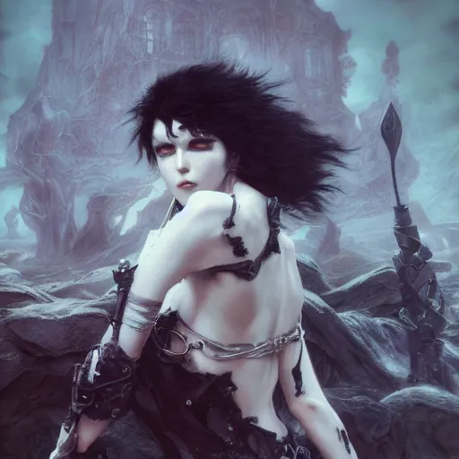 Image similar to Gothpunk Berserk, masterpiece by Edgar Maxence and Ross Tran and Michael Whelan, gustav dore, 8k, octane render Ilya Kuvshinov--cfg_scale 20.0