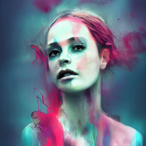 Prompt: my dream you lied to me for so long everywhere i go there's a sense of it, digital painting, portrait, muted colors, in the style of alberto seveso