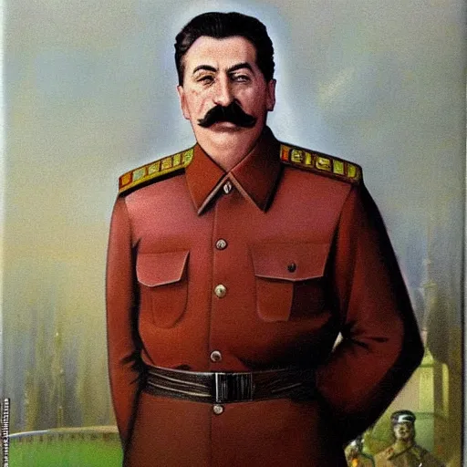 Prompt: stalin. art by raphael beaupre