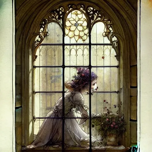 Image similar to ( ( ( ( ( ornate royal window. muted colors. ) ) ) ) ) by jean - baptiste monge!!!!!!!!!!!!!!!!!!!!!!!!!!!