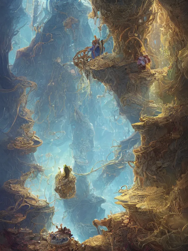 Image similar to splintered mind by disney concept artists, blunt borders, golden ratio