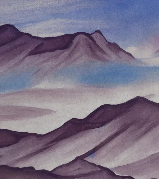 Prompt: painting of mountains by lan ying