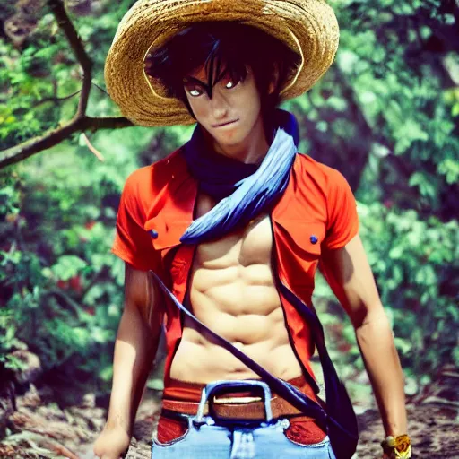 Image similar to monkey as luffy photography