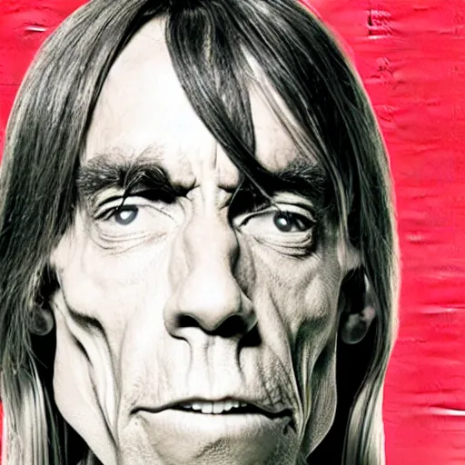 Prompt: Robot Iggy Pop 80% robot 20%man