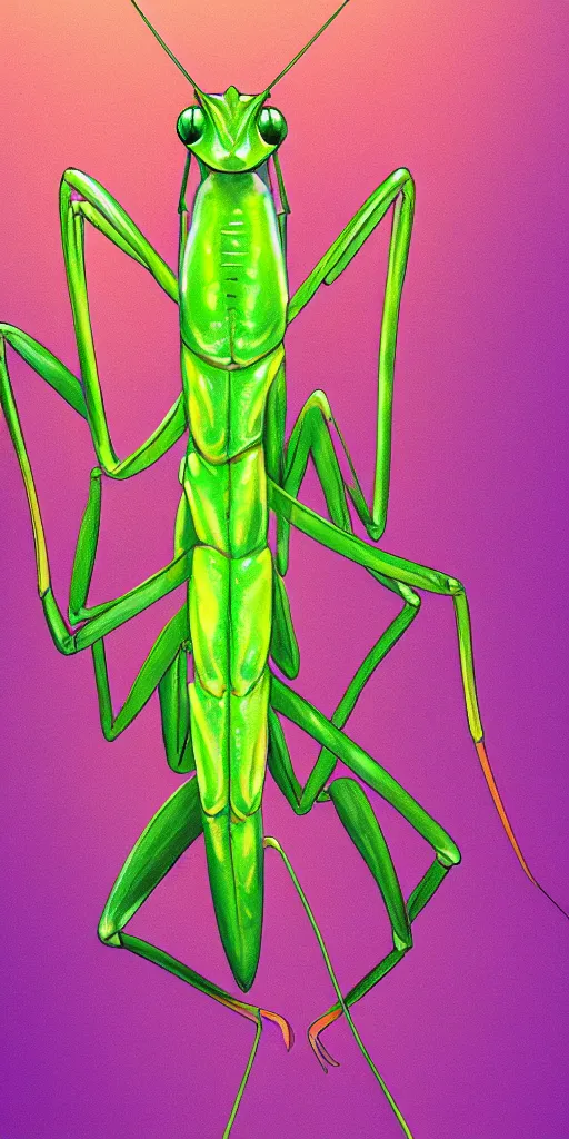 Prompt: praying mantis, blurred environment background, sharp focus, digital art, concept art, post processed, dynamic lighting, by emylie boivin and rossdraws