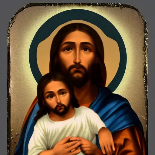 old family photo of jesus christ with his brother | Stable Diffusion |  OpenArt