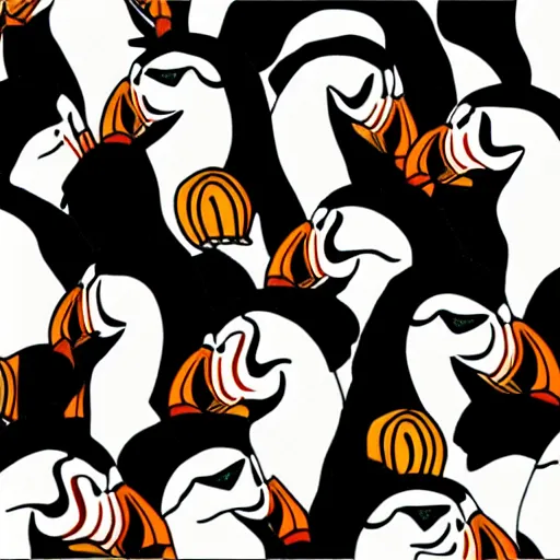 Image similar to 1000 sad puffins