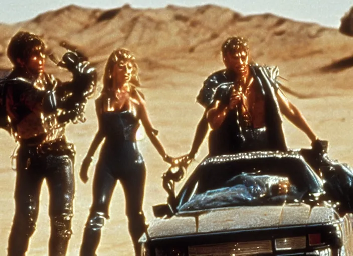 Image similar to scene from the 1989 science fiction film Mad Max