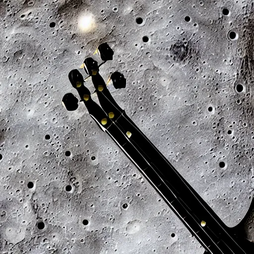 Image similar to a closeup photo of the headstock in an electric guitar and a beer can together laying on the surface of the moon. detailed