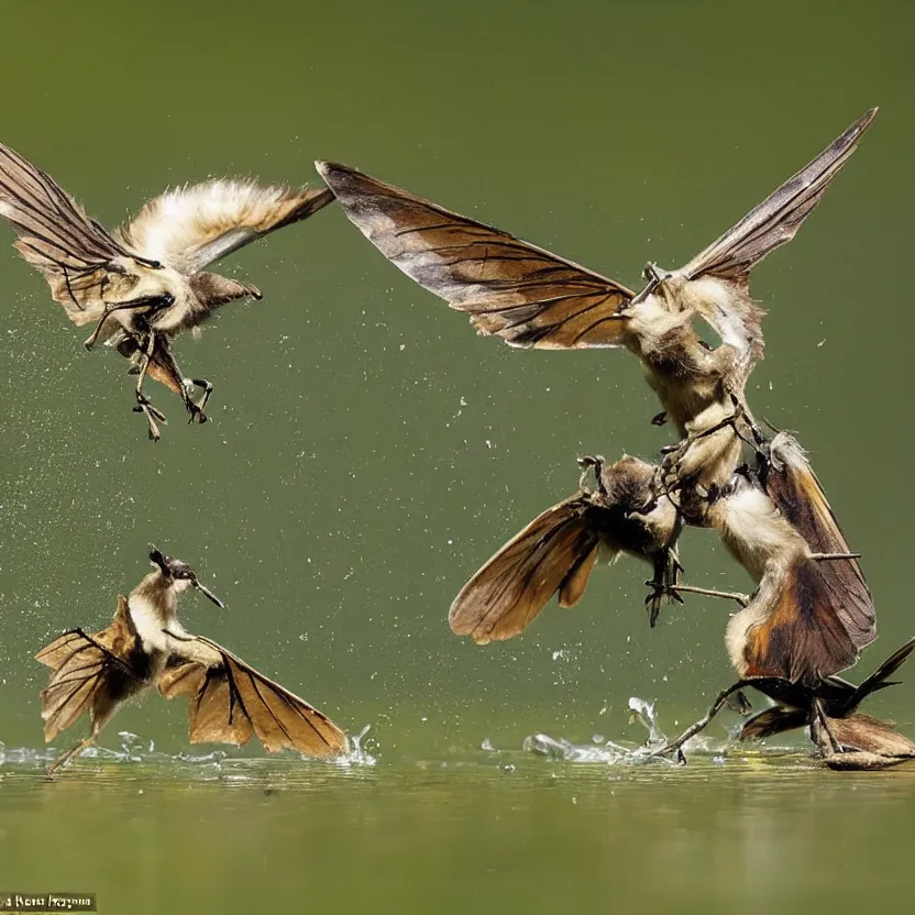 Prompt: an award - winning nature photograph of a dingbat fighting a wingding, found on the cover of national geographic magazine