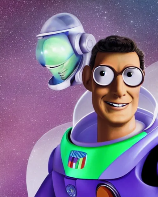 Image similar to a photo of jeff goldblum as buzz light - year, medium shot