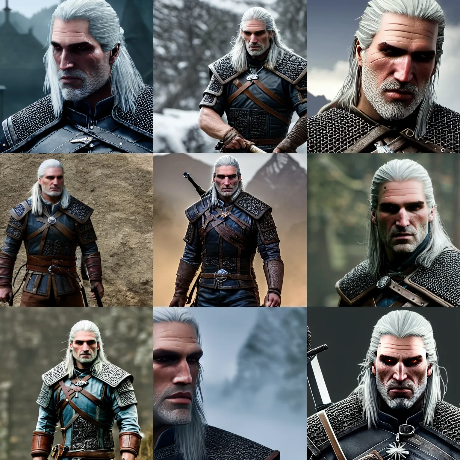 Prompt: Still of Geralt of Rivia in Oui-Oui