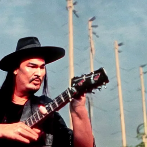 Image similar to steven seagal appearing in the smells like teen spirit music video for nirvana