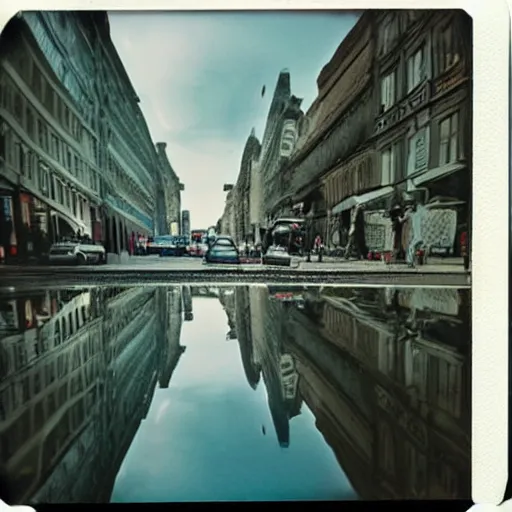 Image similar to polaroid reflection street photography