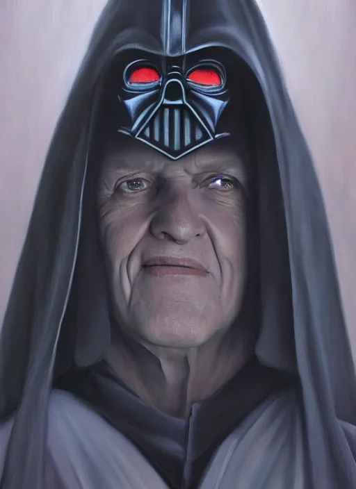 Prompt: oil painting of darth sidious, ian mcdiarmid, from star wars, symmetrical!!! star wars portrait, art by greg rutowski!!, trending on artstation