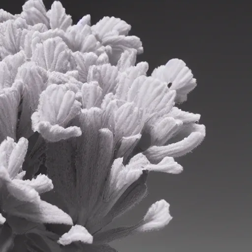 Image similar to a flower in infrared, channel swaped
