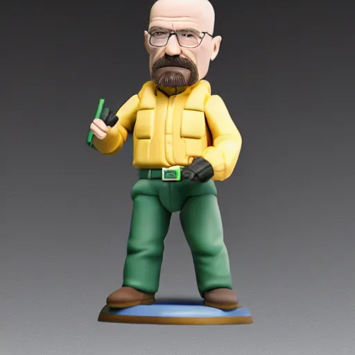 Image similar to Walter White amiibo, product photo, studio lighting