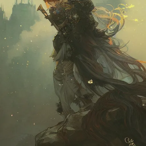 Image similar to Ginga Densetsu Weedo, D&D, fantasy, intricate, cinematic lighting, highly detailed, digital painting, artstation, concept art, smooth, sharp focus, illustration, art by Akihiko Yoshida, Greg Rutkowski and Alphonse Mucha