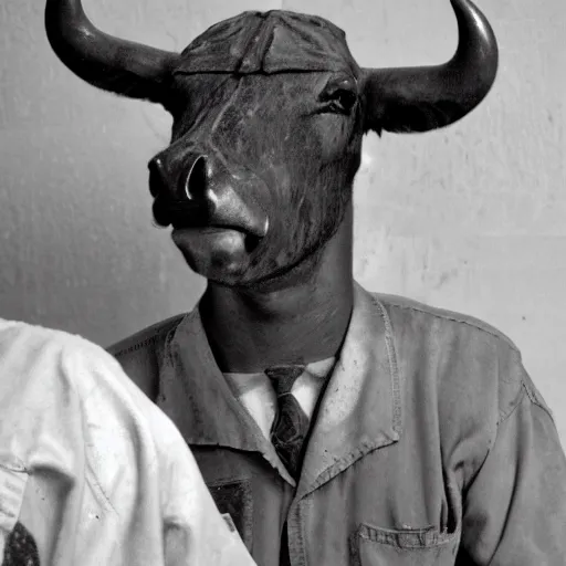 Image similar to inmate with bull head