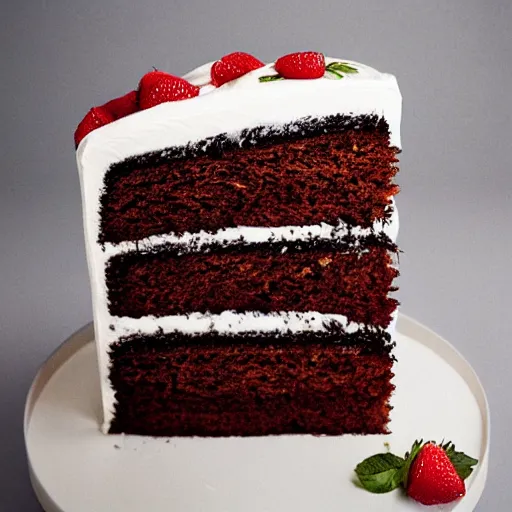 Image similar to a cake made of hair, food photography