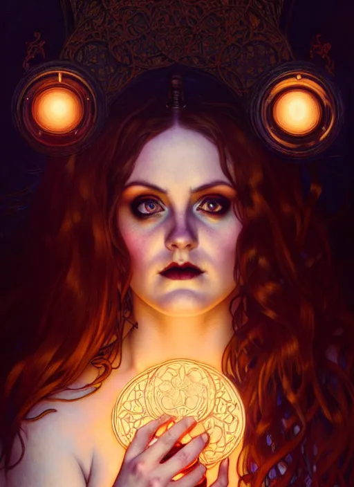 Prompt: portrait of the artis adele glowing eyes, volumetric lights, feast, music notes, art nouveau botanicals, gothic, intricate, highly detailed, digital painting, artstation, concept art, smooth, sharp focus, symmetric face, illustration, steampunk, art by artgerm and greg rutkowski and alphonse mucha