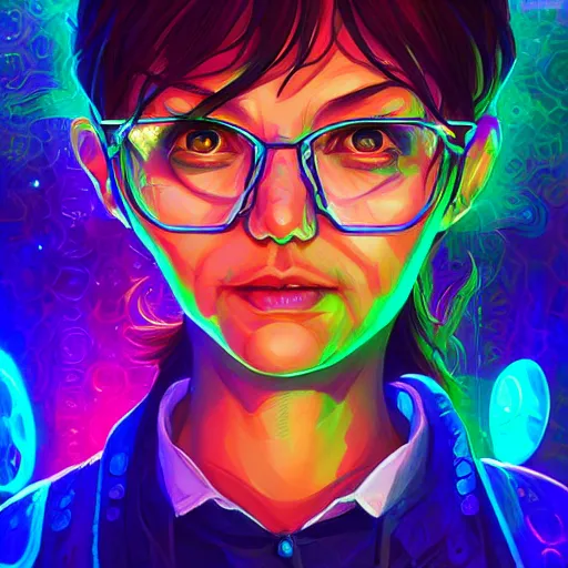 Image similar to skill magic geek inside matrix deepdream radiating a glowing aura stuff loot legends stylized digital illustration video game icon artstation lois van baarle, ilya kuvshinov, rossdraws,