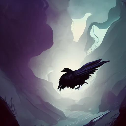 Prompt: Edgar Allan Poe as The Raven, a haunting being that is part man and part bird, ambient lighting, 4k, anime key visual, lois van baarle, ilya kuvshinov, rossdraws, artstation