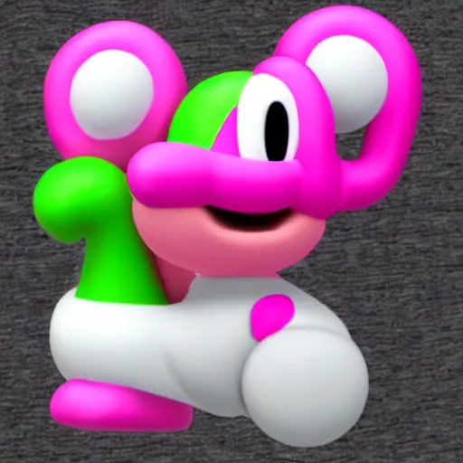 Image similar to pink yoshi nintendo character