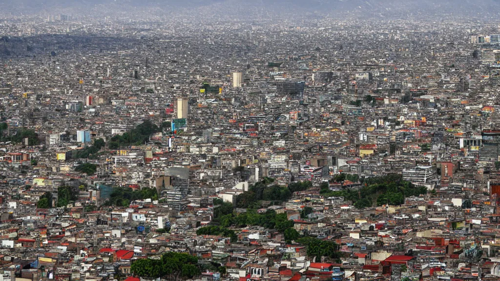 Prompt: mexico city photographed by roland kraemer