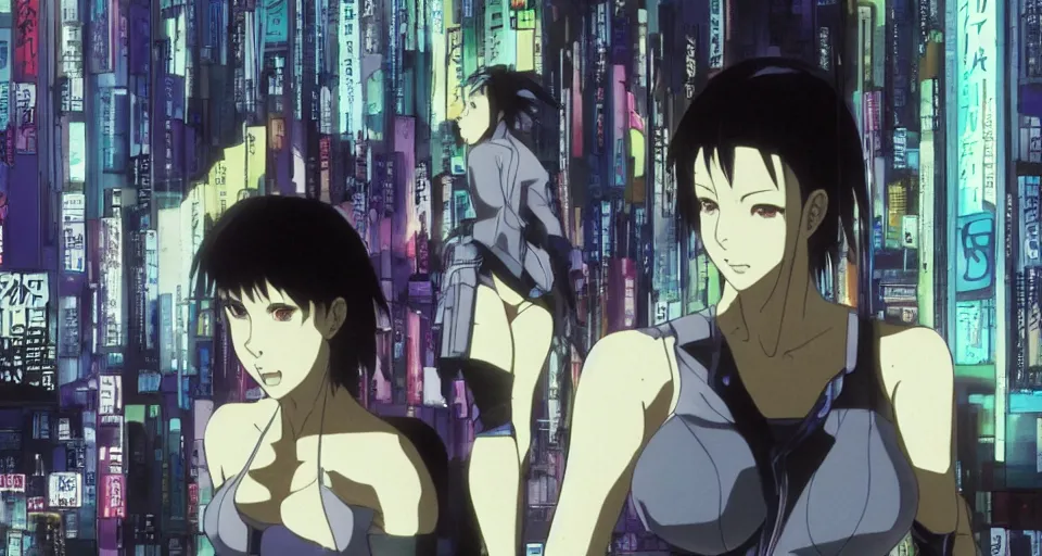 Prompt: Coherence. Screenshot from an episode of the anime 'Ghost in the shell: Stand Alone Complex' (2003). Produced by 'Production I.G'. Original manga by Masamune Shirow. Art direction by Kazuki Higashiji and Yuusuke Takeda.