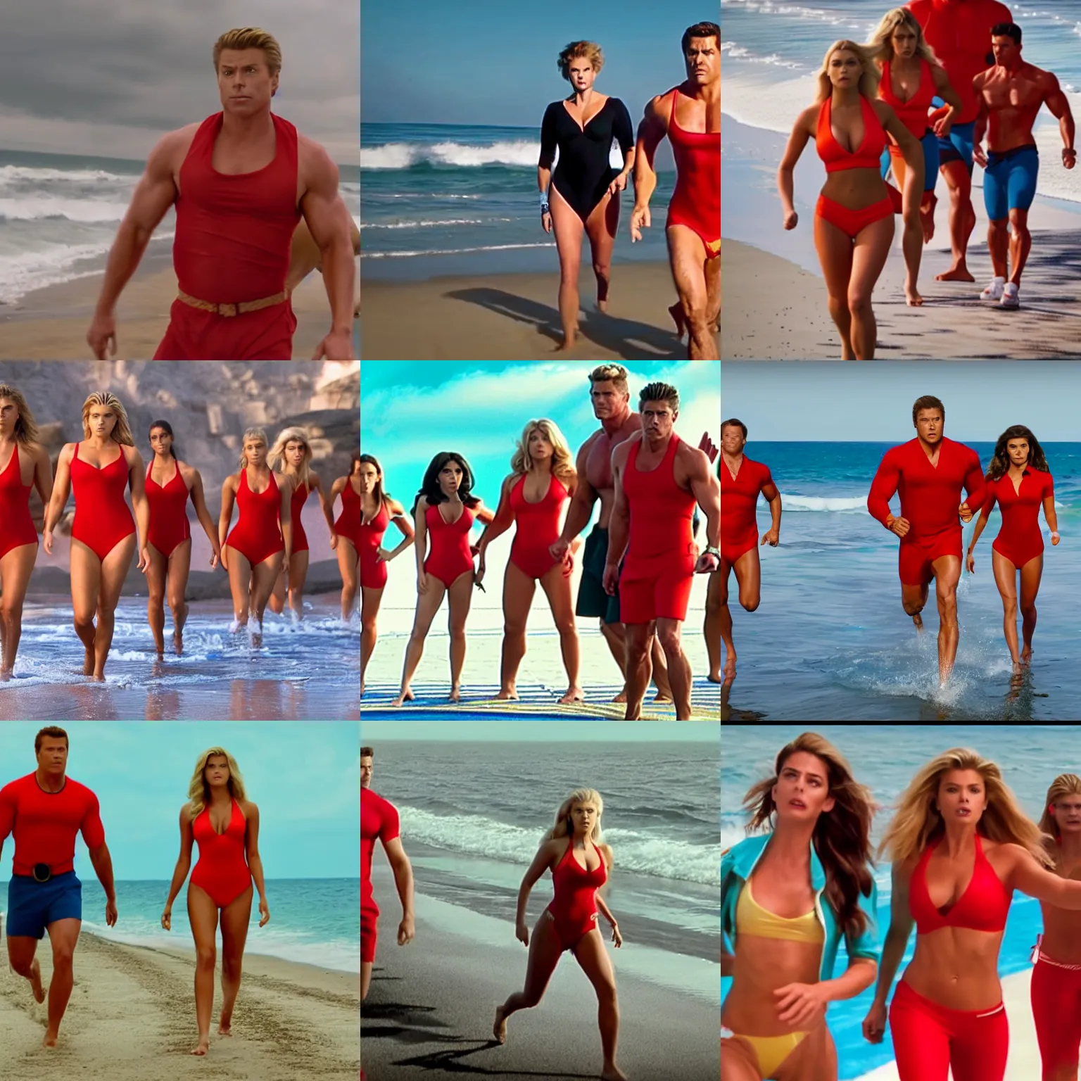 Prompt: a film still from baywatch ( 2 0 1 7 )