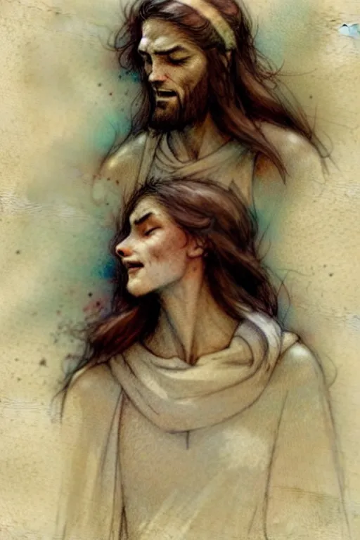 Image similar to (((((1950s jesus . muted colors.))))) by Jean-Baptiste Monge !!!!!!!!!!!!!!!!!!!!!!!!!!!