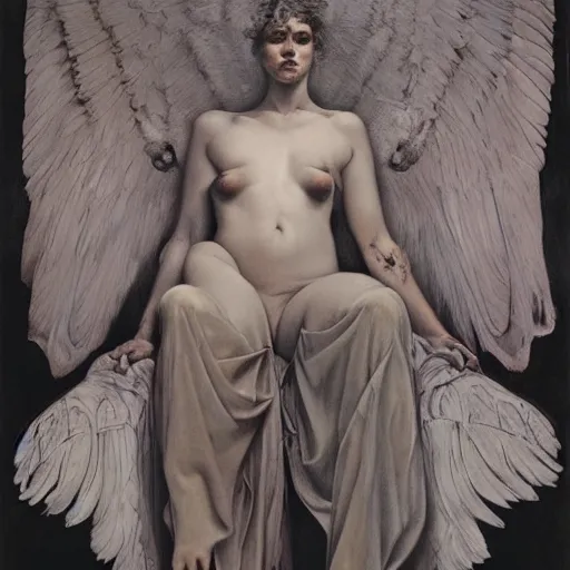 Prompt: wings upon wings and feathers and wings by austin osman spare and roberto ferri