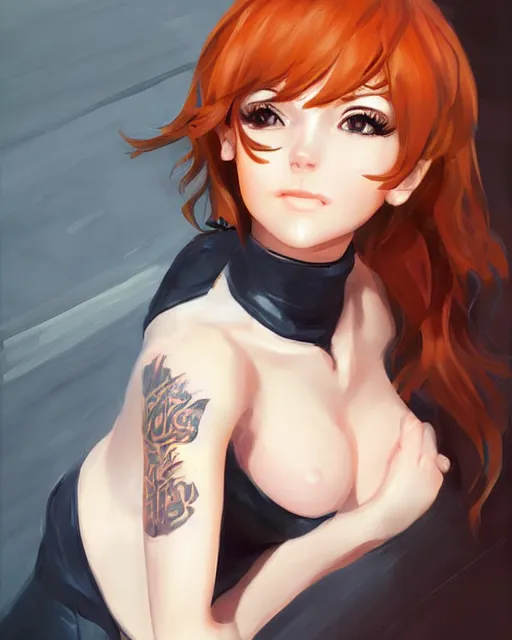 Image similar to portrait Nami the Burglar girl cute-fine-face, pretty face, realistic shaded Perfect face, fine details. Anime. realistic shaded lighting by Ilya Kuvshinov Giuseppe Dangelico Pino and Michael Garmash and Rob Rey, IAMAG premiere, aaaa achievement collection, elegant freckles, fabulous