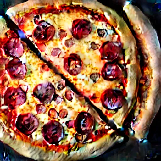 Image similar to photo of Joe Biden as a pizza, 8k, amazing details, octane render